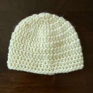 Cream Crochet Kids Beanie